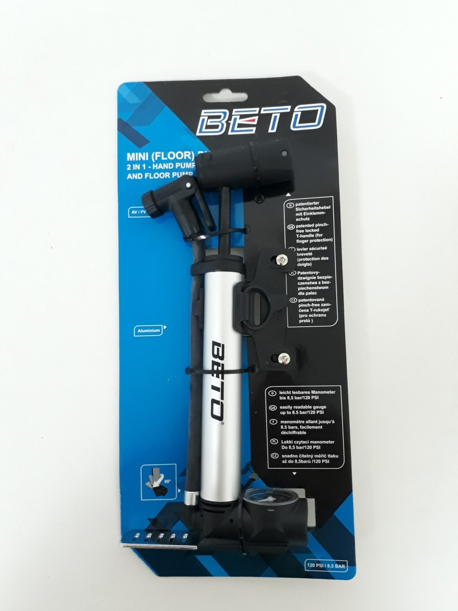 Насос Beto с креплением на велосипед и манометром. Немецкое качество. Рассрочка. Kaspi RED., фото 1