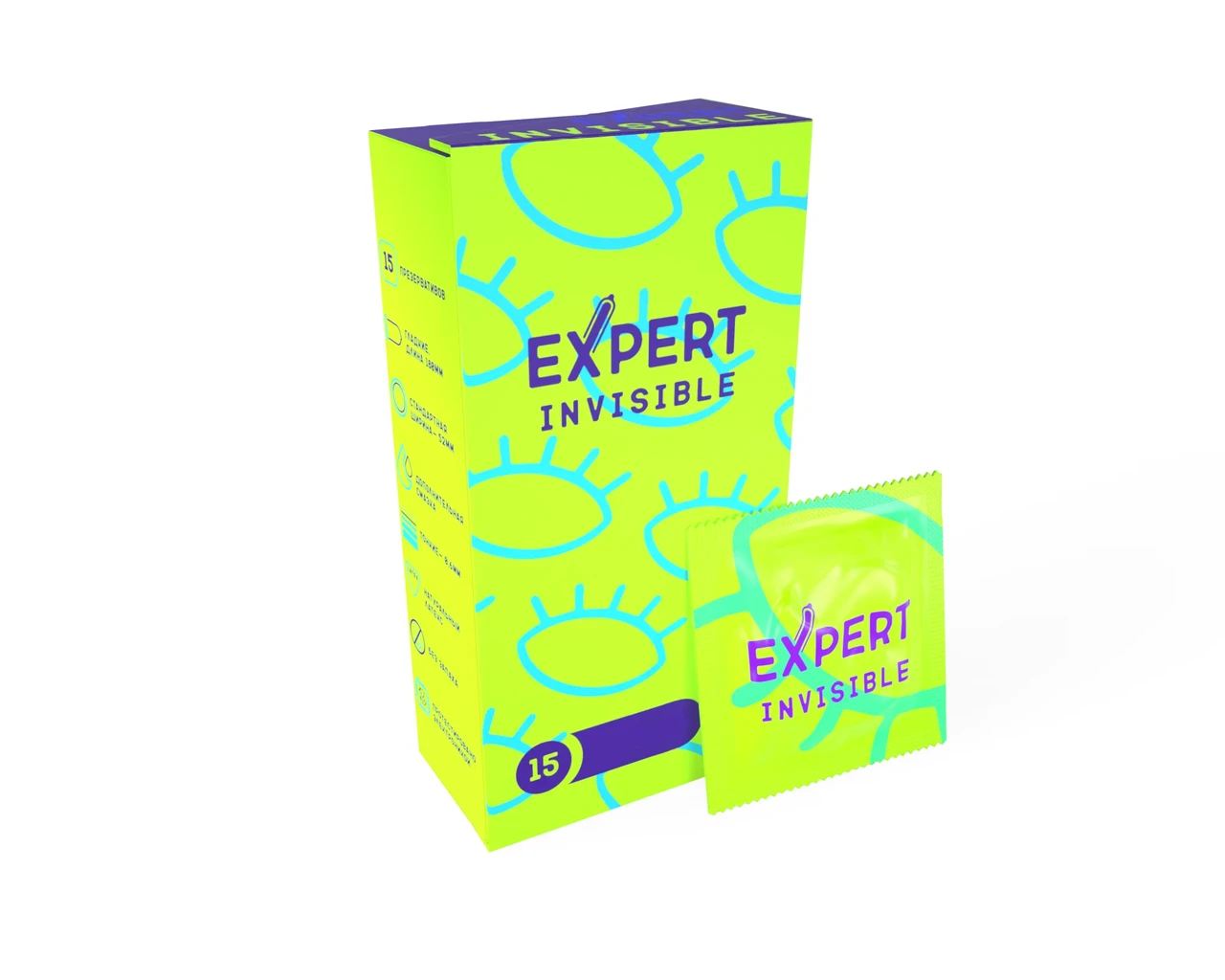 Презервативы EXPERT INVISIBLE № 12+3 (особо тонкие), 12+3 шт.
