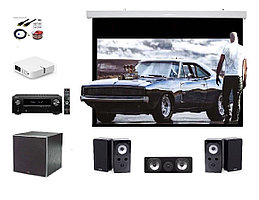 Комплект "Домашний кинотеатр стандарт: проектор Full HD, экран, акустика Dynavoice 5.1 black (Швеция)"