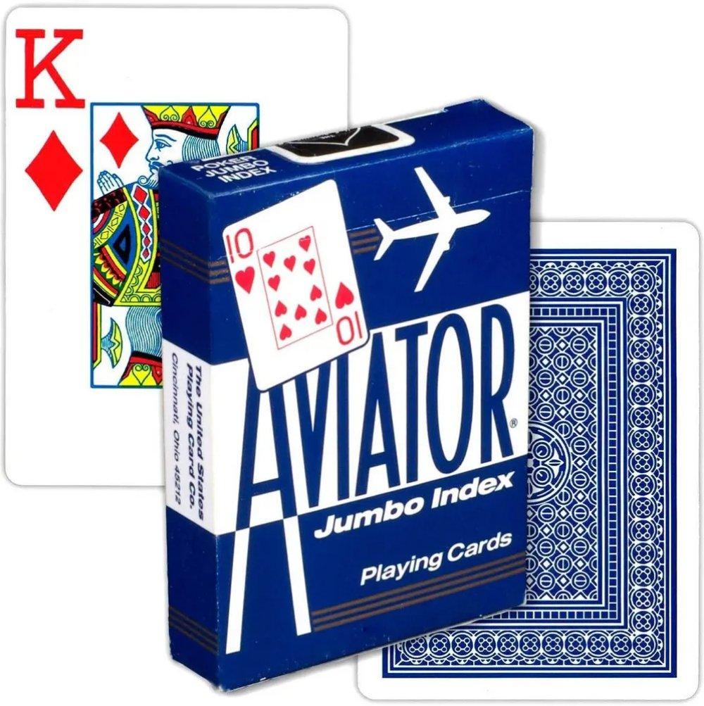 Карты "Аviator Jumbo Index Blue" - фото 1 - id-p125707121