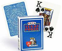 Карты "Modiano Texas Poker" 100% plastic 2 jumbo index blue