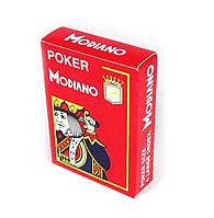 Карты "Modiano Poker" 100% plastic 4 jumbo index red