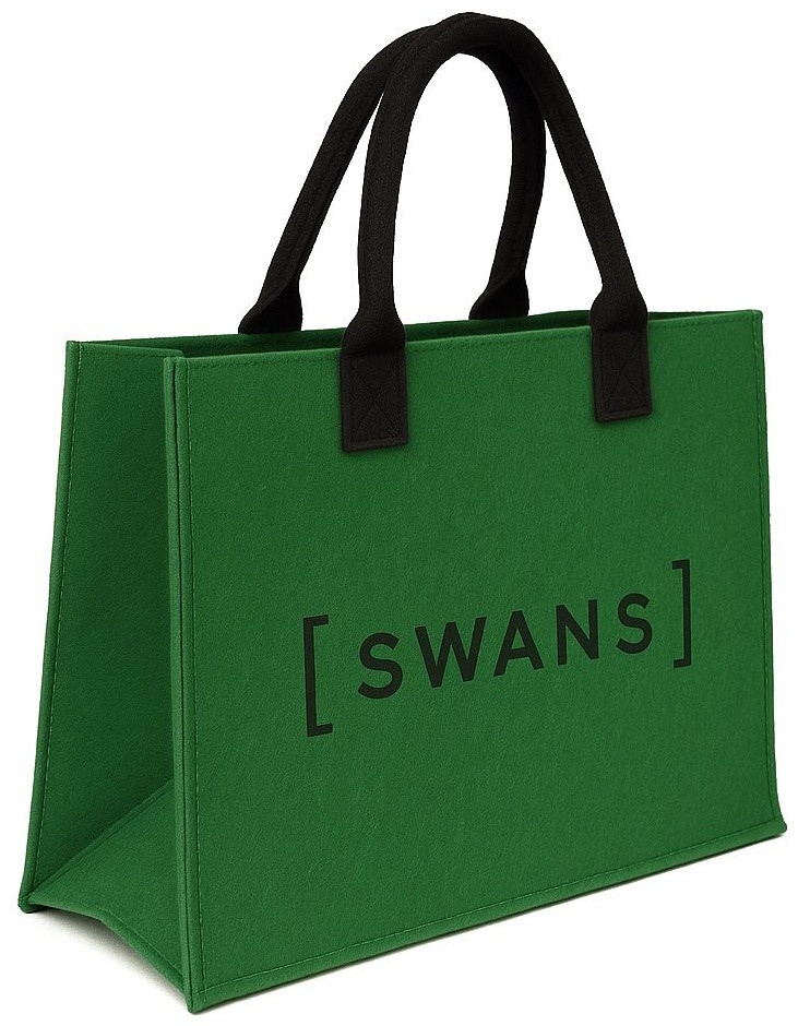 Сумка шоппер SWANS фетр черный, зеленый, фото 1