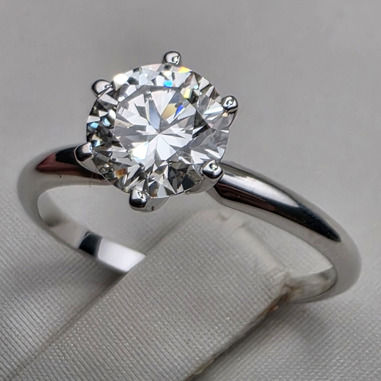 Сертификат GIA 1.04Ct SI1/K EX, размер 16,5, 1,95г, фото 1