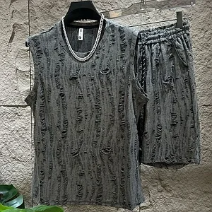 Костюм ORGIN двойка майка с шортами OR-54 серо-синий. 2XL