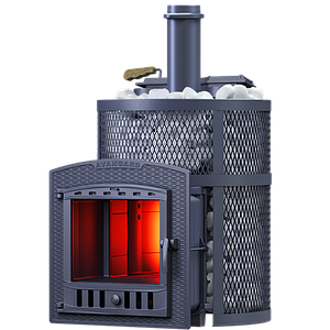 Печь для бани GFS Авангард Ураган 25П2С ЗК круглая чугунная (Техно Лит) до 25 м3