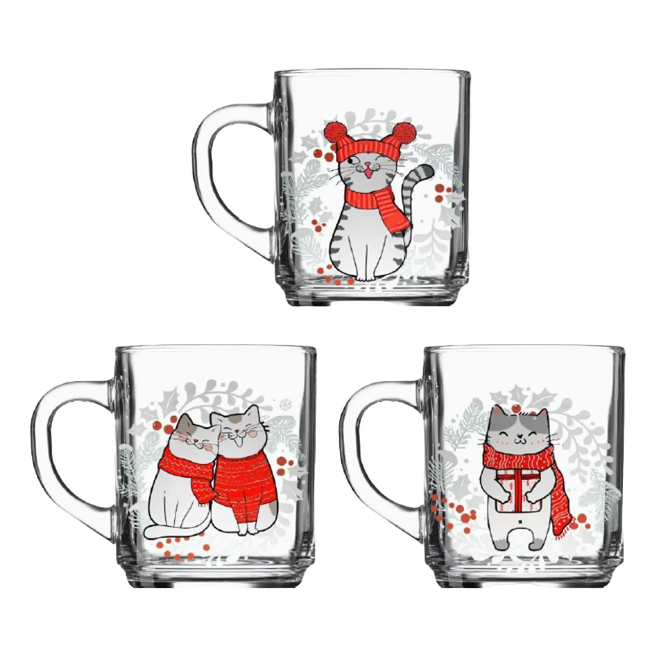 Кружка Чайная 320мл "Новогодние котики" ООО "ОСЗ"