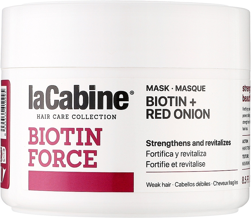 LaCabine Маска против выпадения волос La Cabine Biotin Force Biotin + Red Onion Mask 250 мл, фото 1