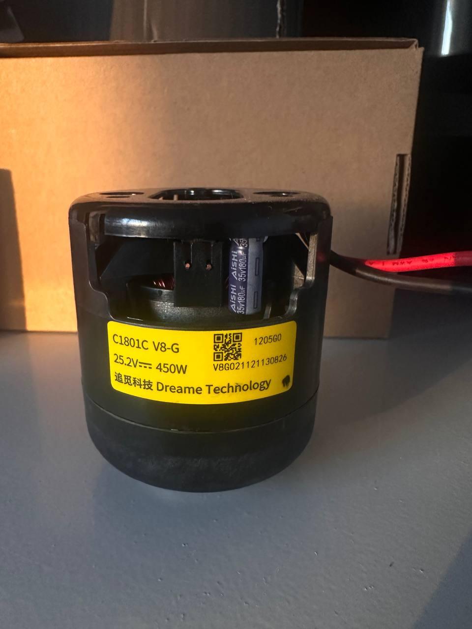 Мотор C1801C на ручной пылесос Dreame V10/ V10 Pro/ XR турбина двигатель оригинал 450w, фото 1