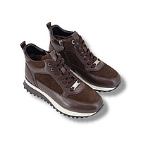 Коричневые зимние женские кроссовки Anemone из натуральной кожи 36