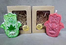 Свеча-амулет Хамса-рука Фатимы,восковая ручная работа