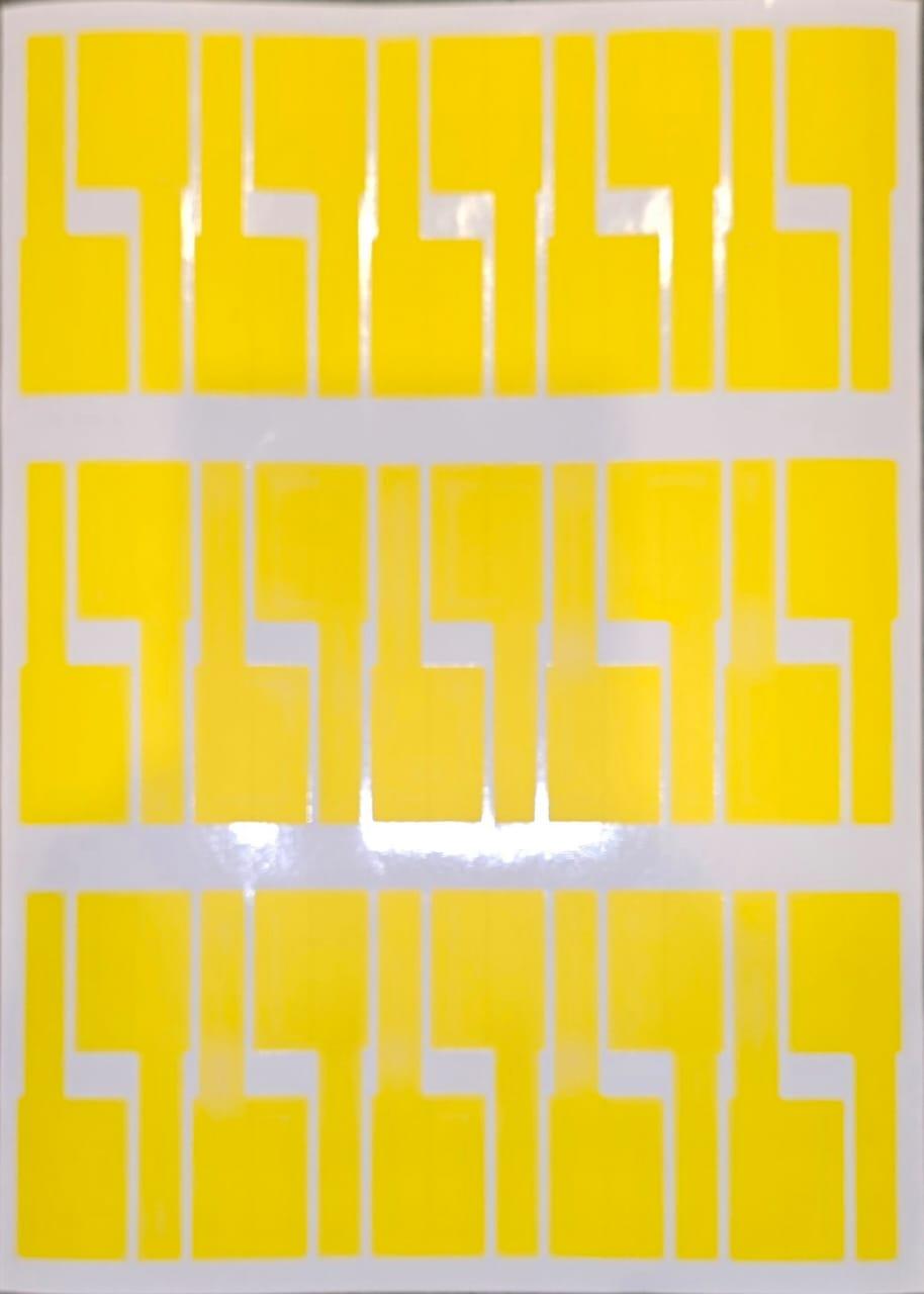 Самоклеящиеся флажки-этикетки на листах А4 (30 шт/лист, размер флажка (25(12,5х2)х38+40мм), желтый