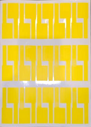 Самоклеящиеся флажки-этикетки на листах А4 (30 шт/лист, размер флажка (25(12,5х2)х38+40мм), желтый, фото 1