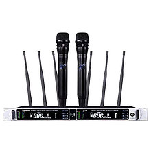 Двухканальная вокальная радиосистема, 2 ручных передатчика, Bekboes G-26M