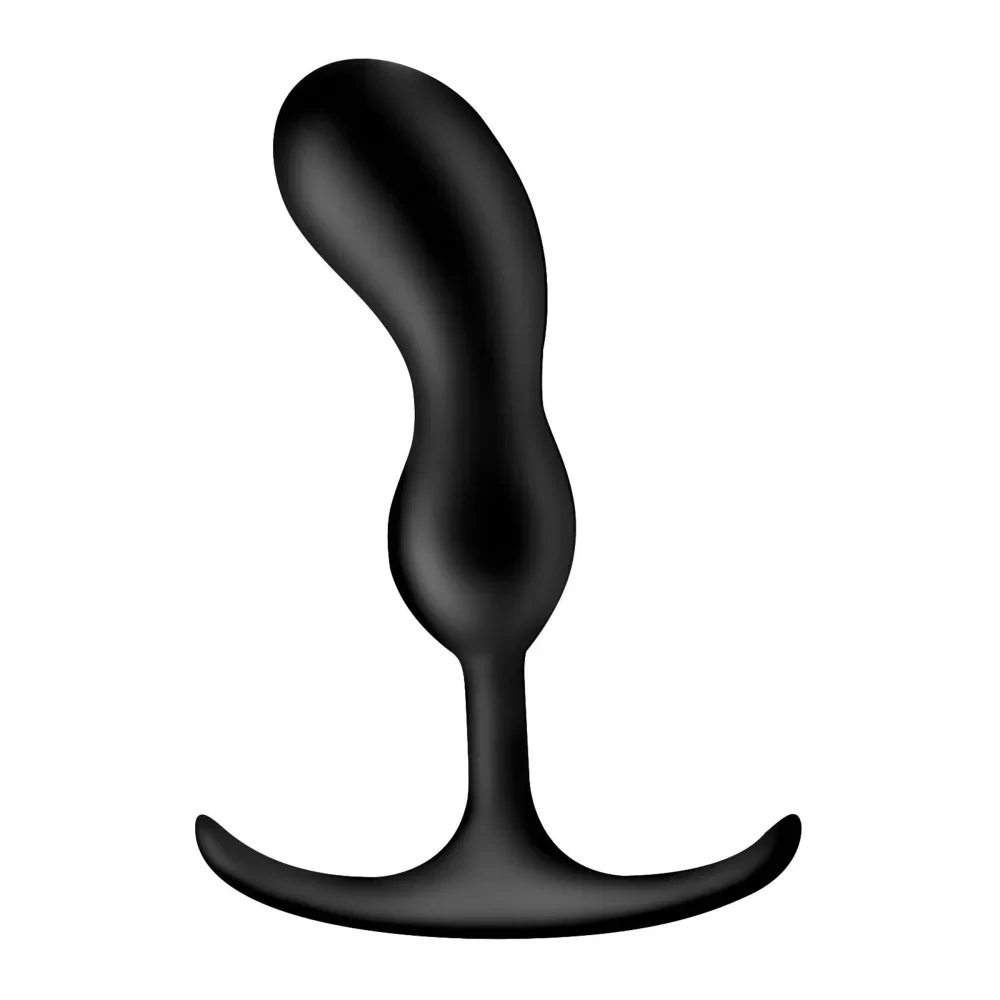 Массажер простаты с утяжелителями Heavy Hitters Premium Silicone Weighted Prostate Plug, M, черный, 16.3х3.8 см, фото 1