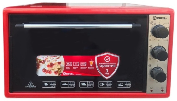 Настольная электропечь Rebus PRO-3645 INOX RED, фото 1