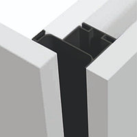 Профиль AQ Gola X вертикальный L-формы, 16 ДСП, 5 м, черный матовый