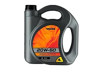Минеральное моторное масло Wezer 20W-50 API SF/CC, 4 л