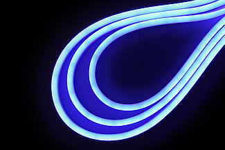 Гибкий неон синий SMD2835, 120led/m,12V, 5х12мм