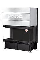 Каминная топка Экокамин ДЕЛЬТА 1000 KB (от 65 до 150 м2) три стекла черный шамот