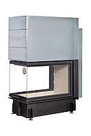 Каминная топка Экокамин ДЕЛЬТА 900 P (от 55 до 110 м2) три стекла подовое горение принтинг