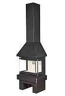 Камин ПРАГА 3 стекла NEW черный