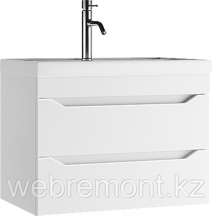 Тумба подвесная под умывальник "Радуга 70"  Ева с двумя ящиками В2 Айсберг, фото 1