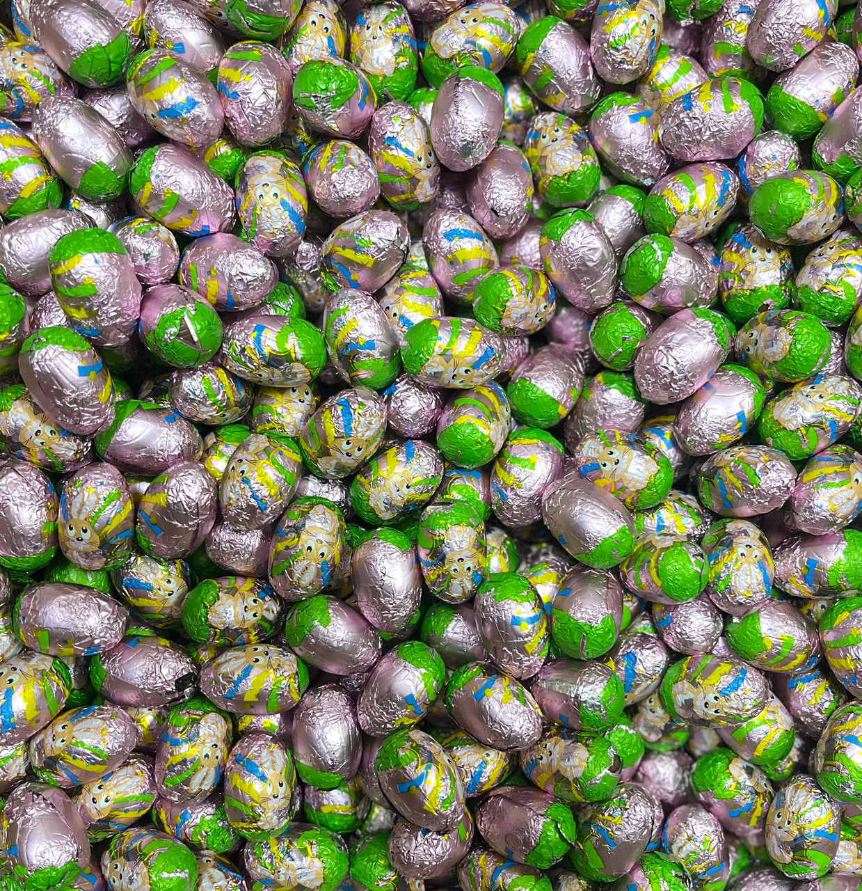 Яйца шоколадные с рисунком Зайчика 1 кг