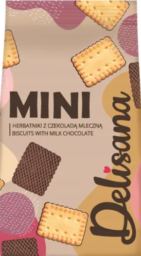 Печенье Delisana MINI с молочным шоколадом 100 гр