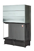 Каминная топка Экокамин ДЕЛЬТА 1200х800х450 PB три стекла подовая черный шамот