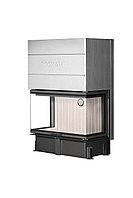 Каминная топка Экокамин ДЕЛЬТА 1000 V (от 80 до 175 м2) три стекла принтинг вертикальная ламель