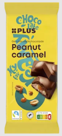 Шоколадная плитка PLUS Peanut Caramel 190 гр / Германия