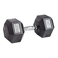 Гантель гексагональная обрезиненная PROFI-FIT 25 кг