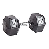 Гантель гексагональная обрезиненная PROFI-FIT 27,5 кг