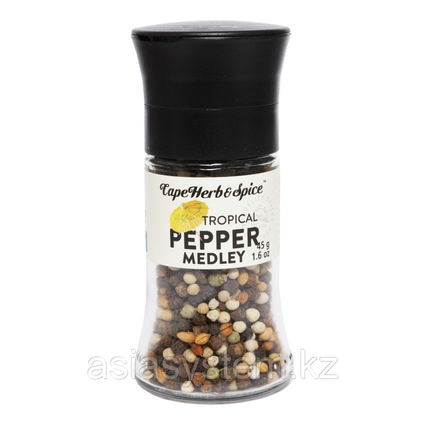 Смесь перцев Тропическая 45г мини-мельница  Cape Herb & Spice, фото 1