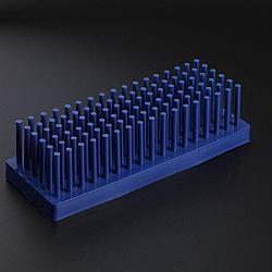 Подставка для сушки пробирок, 227х85х51 мм, синий