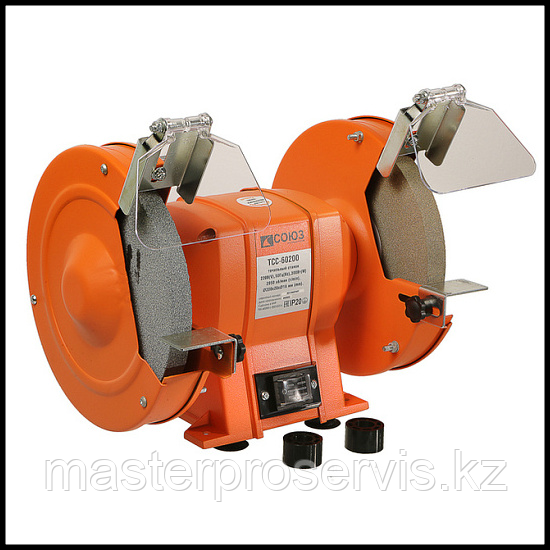 СОЮЗ ТСС-60200 — точильный станок, круг 200×20×16 мм, 300 Вт, 2950 об/мин, профессиональный бытовой класс