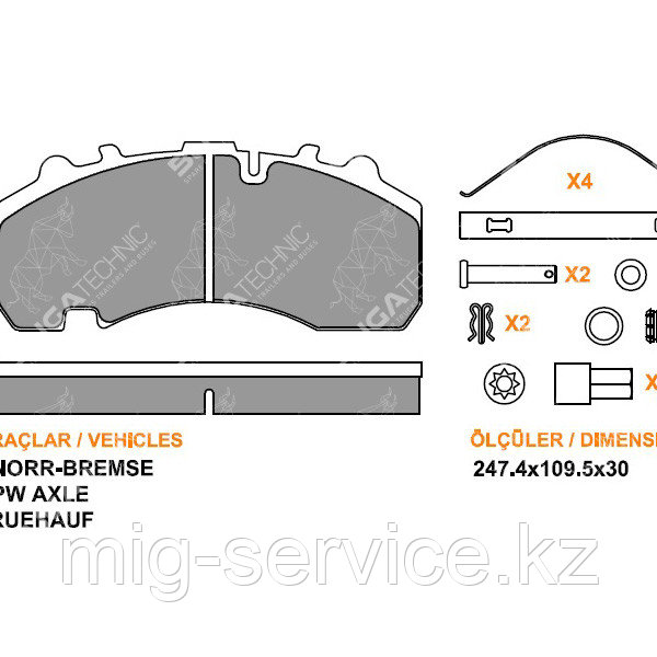 Колодка тормозная PREMIUM 29167 BPW