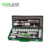 Набор головок с трещеткой 1/2",в кейсе  24pcs. головки 10-32мм.  Jadever