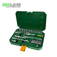 Набор головок с трещеткой  1/4",в кейсе 45pcs. Jadever