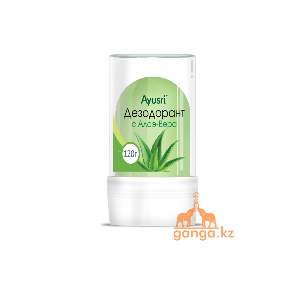 Алунит Натуральный Дезодорант с Алоэ Вера (AYUSRI), 120 гр, фото 1