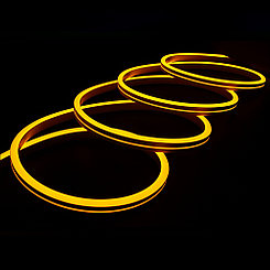 Гибкий неон желтый SMD2835, 120led/m, 220V AC, 8х16мм