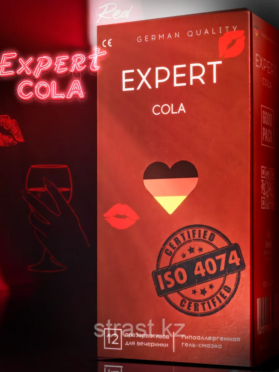 ПРЕЗЕРВАТИВЫ EXPERT COLA № 12 (С АРОМАТОМ КОЛЫ), 12 штук, фото 1