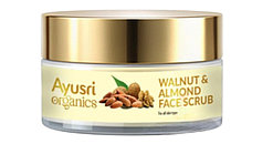 Скраб для лица с Грецким Орехом и Миндалем (Walnut and Almond face scrub AYUSRI), 50 гр
