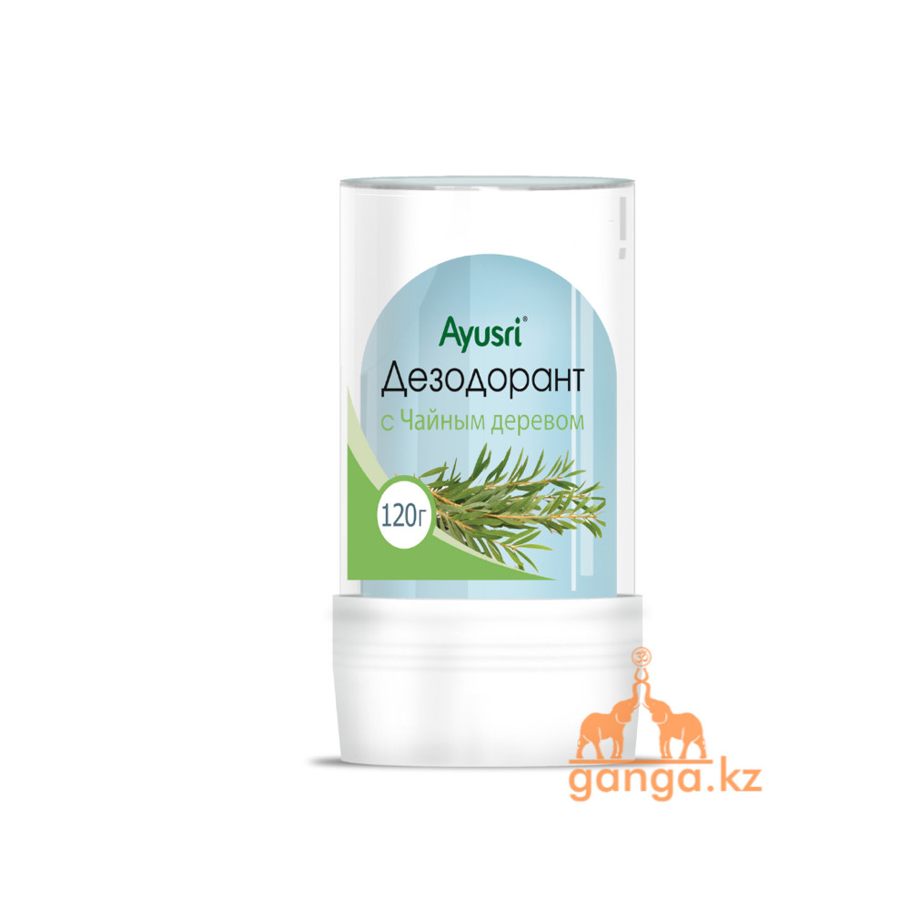 Алунит Натуральный Дезодорант с Чайным деревом (AYUSRI), 120 гр, фото 1