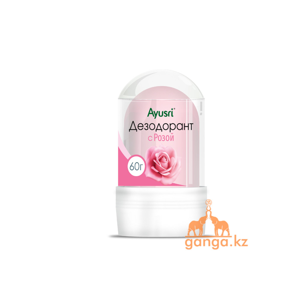 Алунит Натуральный Дезодорант с Розой (AYUSRI), 60 гр, фото 1