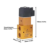 Пневмораспределитель высокого давления SG23JD-15P2, 2/3, соединение 15 мм, 220В