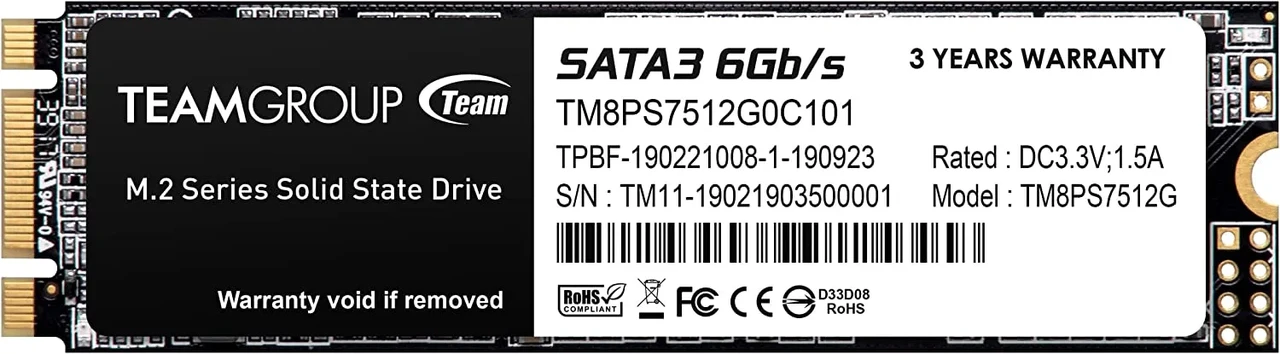 Твердотельный накопитель 512GB SSD TeamGroup MS30 M.2 TM8PS7512G0C101, фото 1