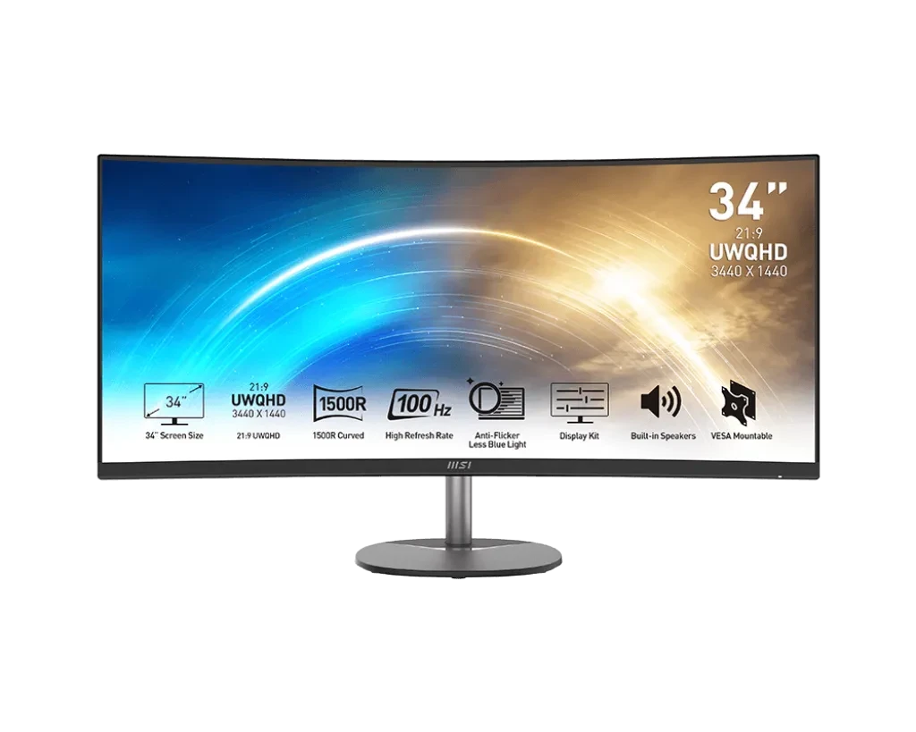 Монитор 34" MSI PRO MP341CQ Black, фото 1