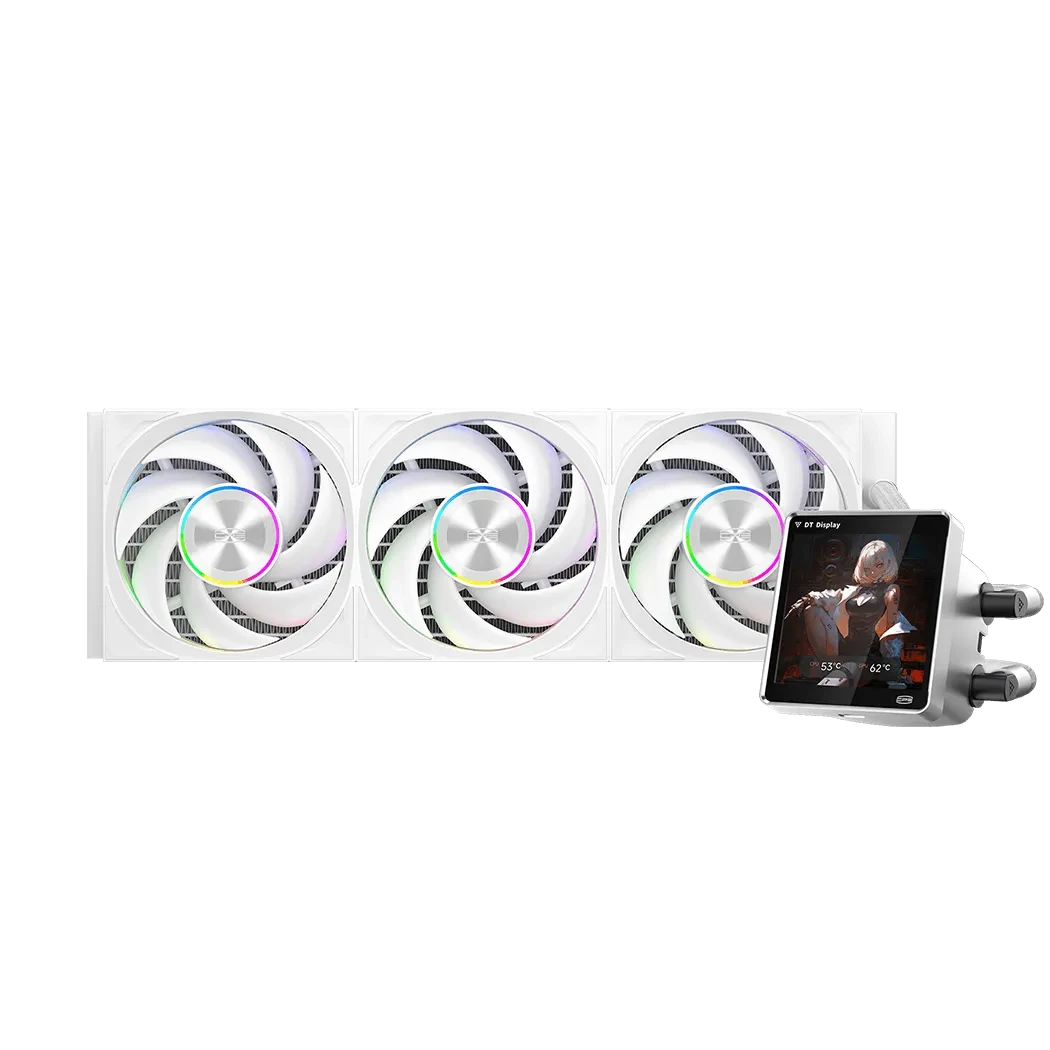 Водяное охлаждение для CPU PCCooler DT360 ARGB Display WH, фото 1